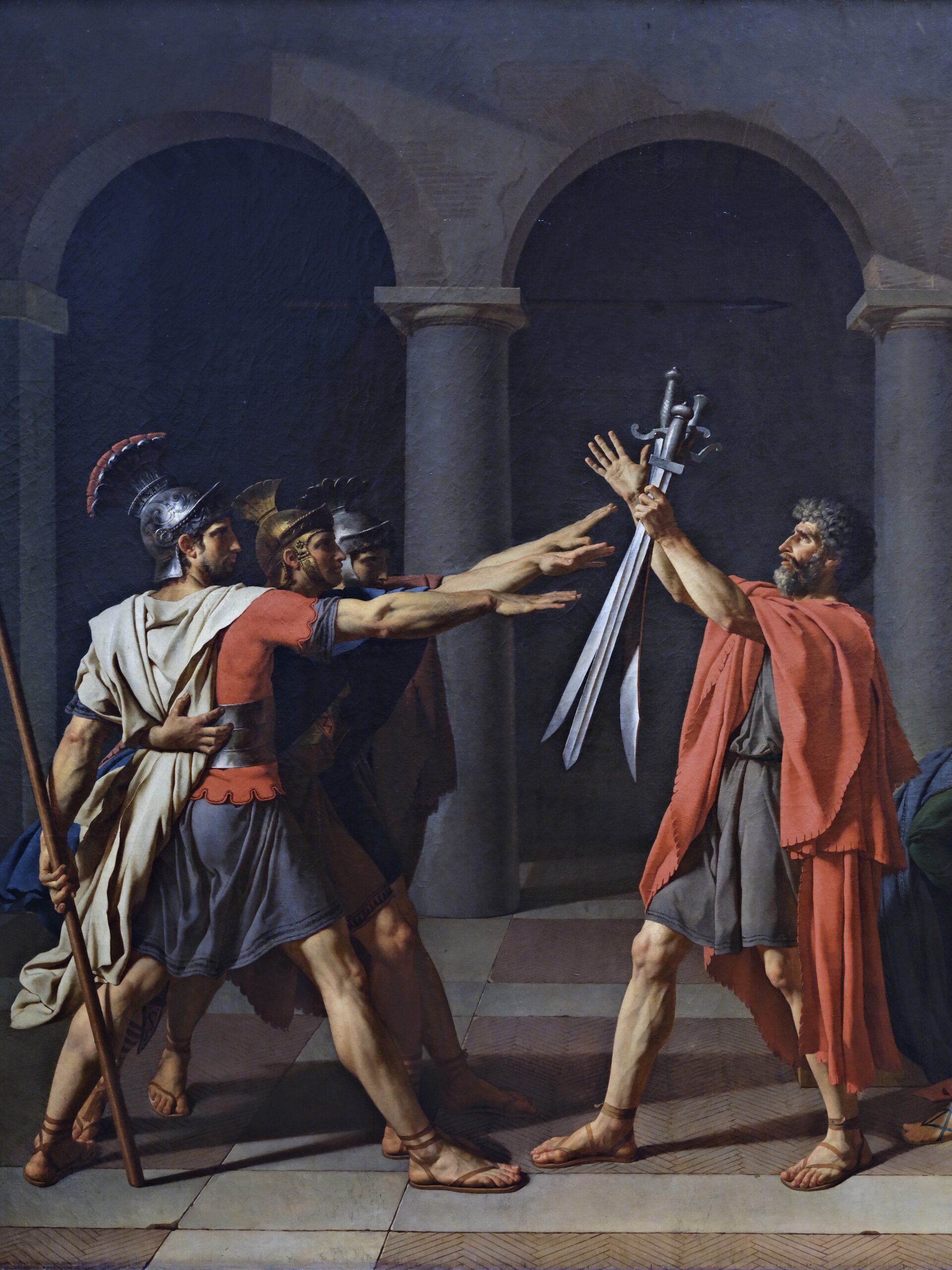 Le_Serment_des_Horaces_-_Jacques-Louis_David_-_Musée_du_Louvre_Peintures_INV_3692_;_MR_1432